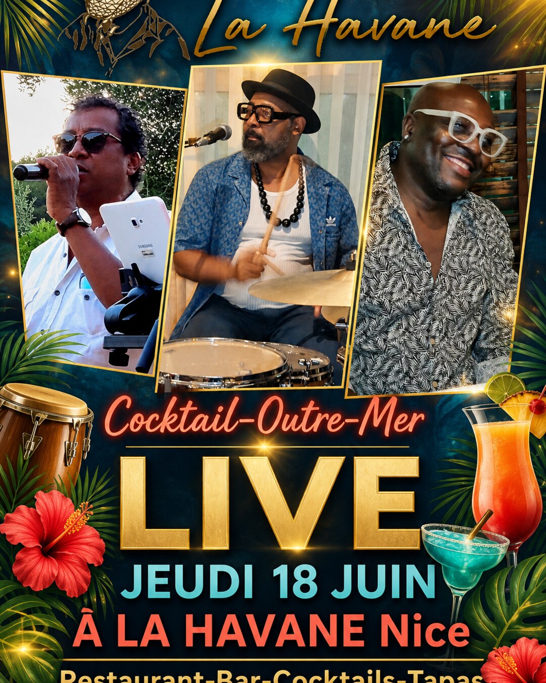 Cocktail-Outre-Mer Live - Jeudi 18 juin à La Havane Nice