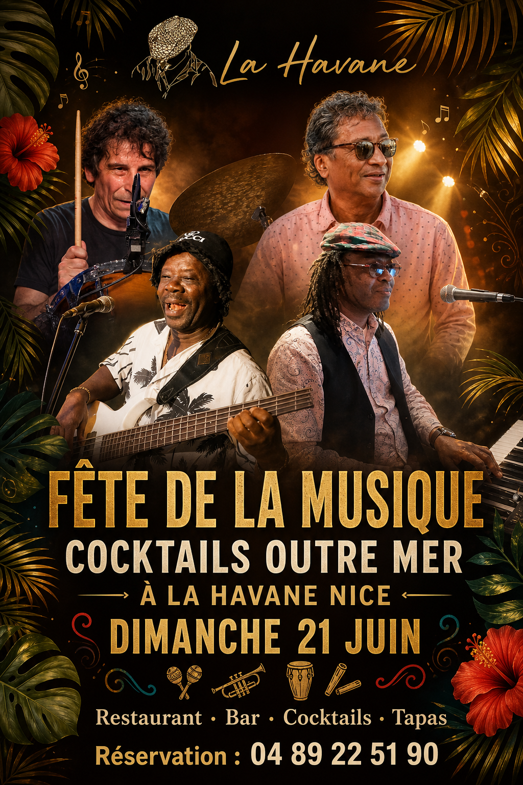 Fête de la musique avec Cocktails Outre Mer - Dimanche 21 juin à La Havane Nice