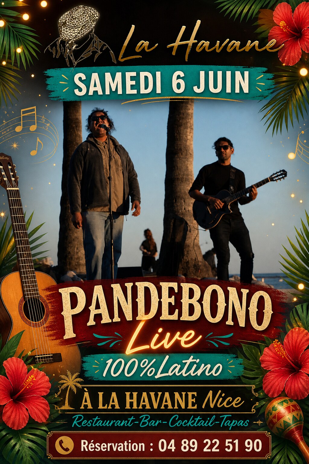 Pandebono Live 100% Latino - Samedi 6 juin à La Havane Nice