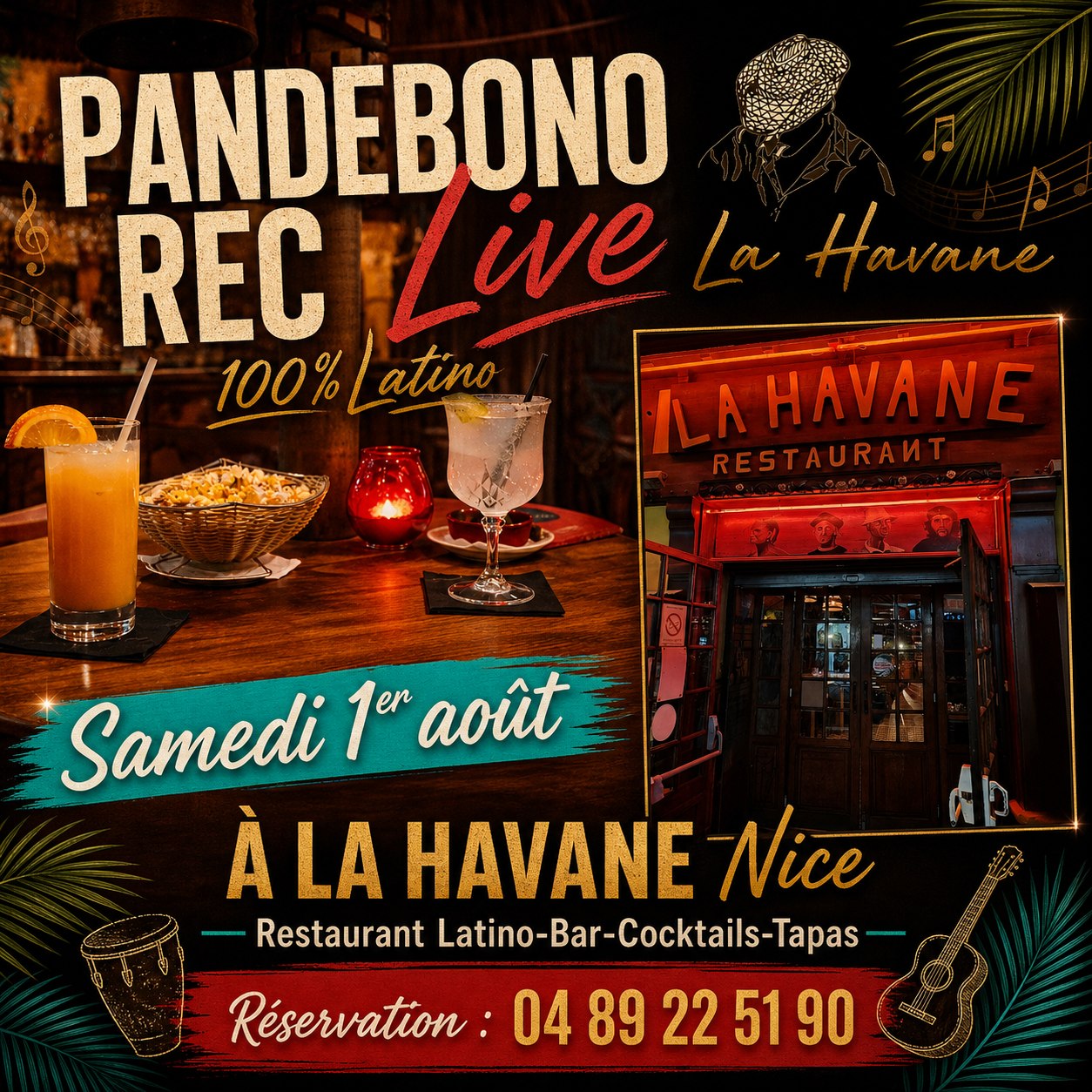 Pandebono Rec Live - Samedi 1er août à La Havane Nice