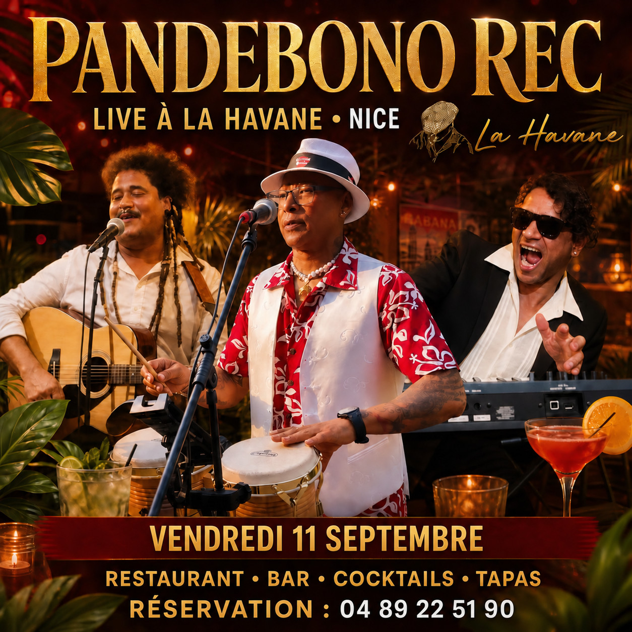 Pandebono Rec Live - Vendredi 11 septembre à La Havane Nice