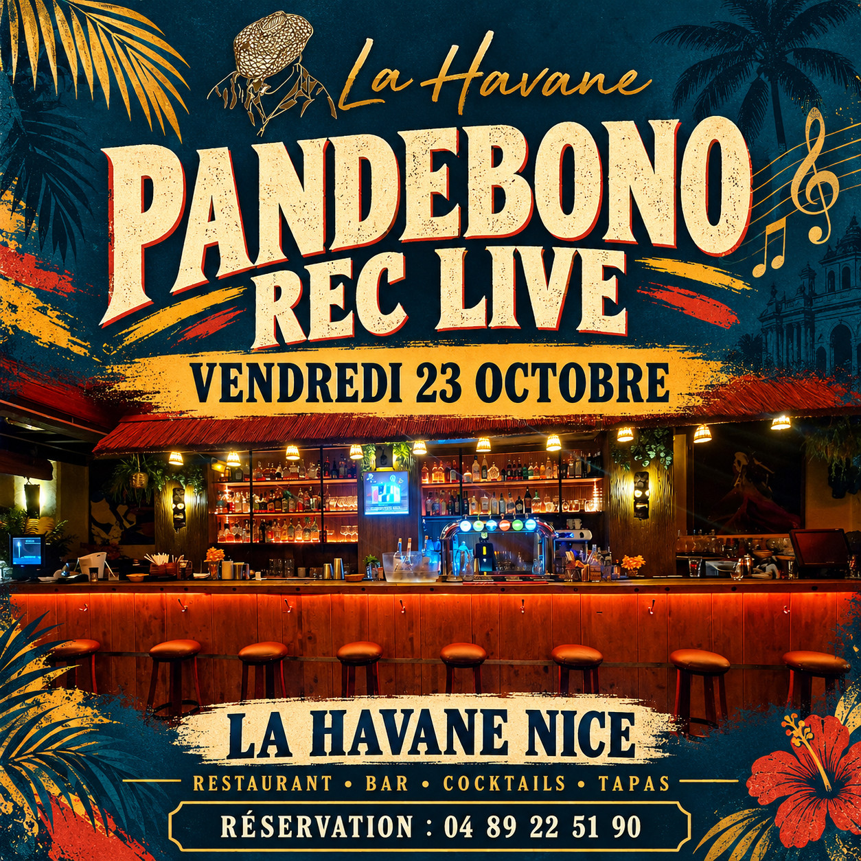 Pandebono Rec Live - Vendredi 23 octobre à La Havane Nice