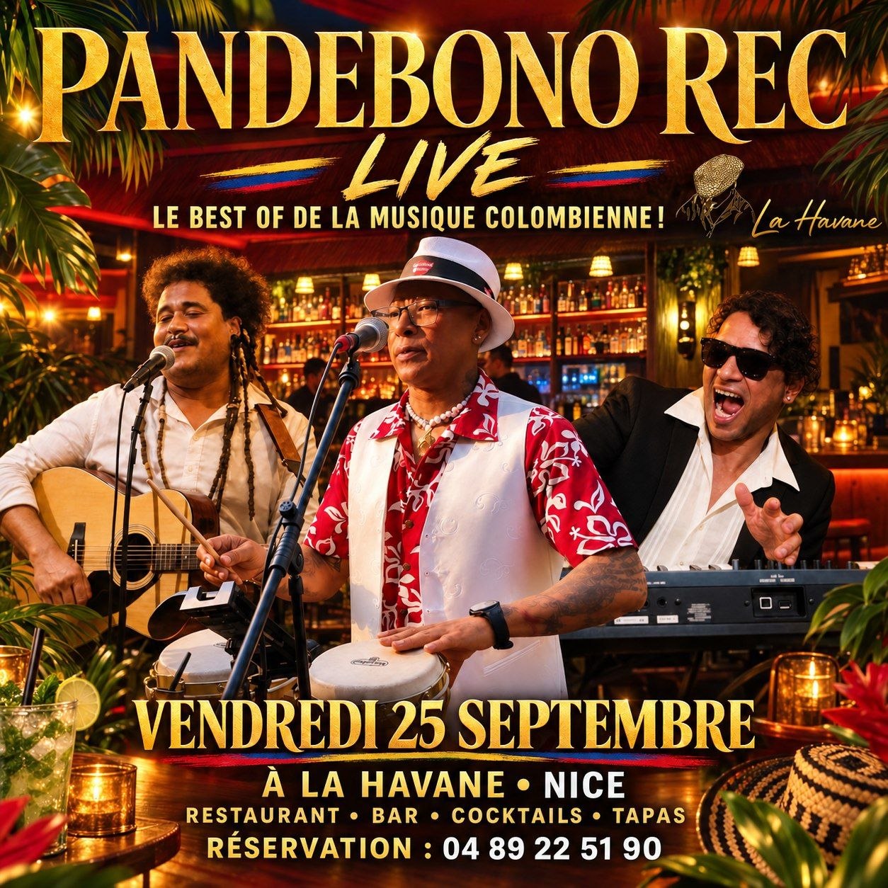 Pandebono Rec Live - Vendredi 25 septembre à La Havane Nice