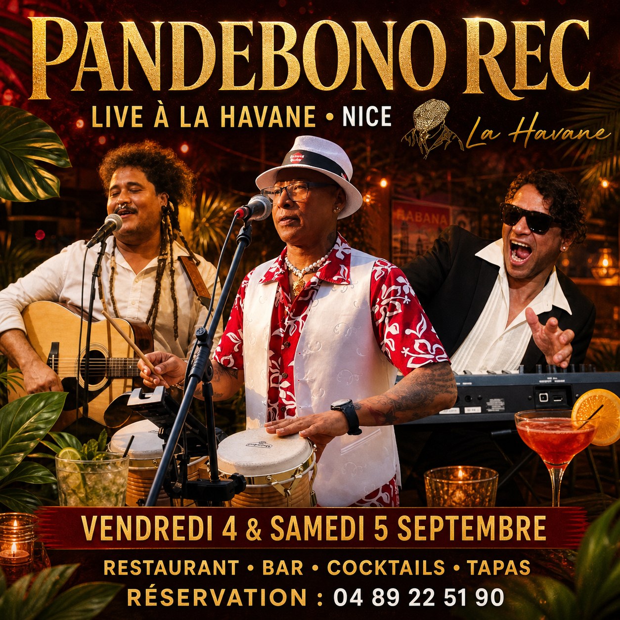 Pandebono Rec Live - Vendredi 4 et samedi 5 septembre à La Havane Nice