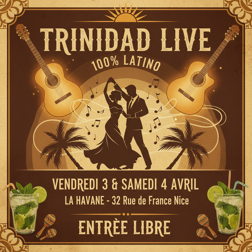Trinidad Live - 100% Latino - Vendredi 3 et Samedi 4 Avril